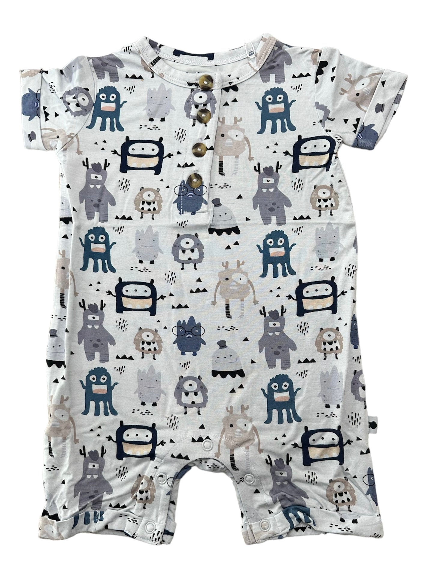LITTLE MONSTERS BAMBOO SHORTIE ROMPER