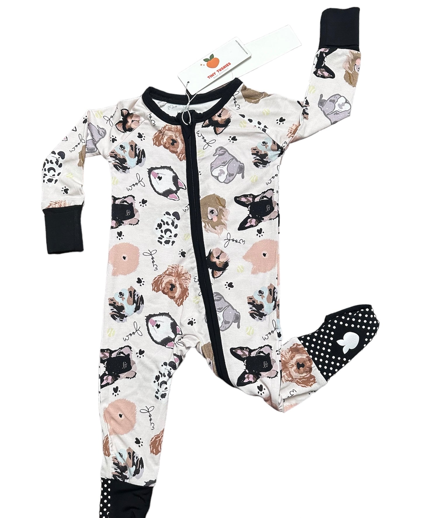 RESCUE PUPS BAMBOO ZIPPER ONESIE